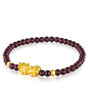 Auspicious Mink Gold Transfer Ball Bracelet